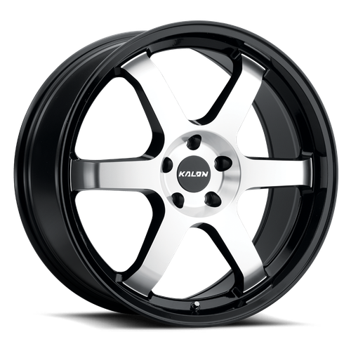 Kalon Suzuka 106 Wheels Rims 18x8 5x114.3 Gloss Black Machined 38mm | 106AB-1880F38