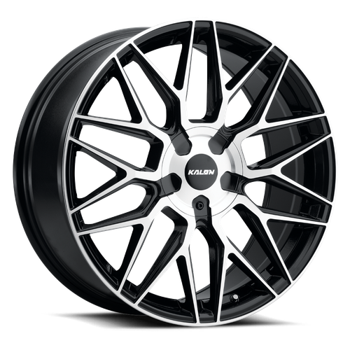 Kalon Blitz 203 Wheels Rims 17x7.5 4x100 4x114.3 Gloss Black Machined 42mm | 203AB-1775BBEE42