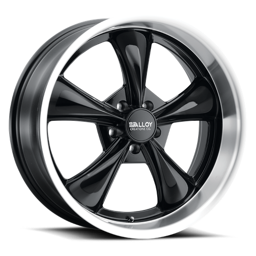 Alloy Creations Ac505 Wheels Rims 18x9.5 5x127 Gloss Black Machined Lip 6mm | 505AA-1895J6
