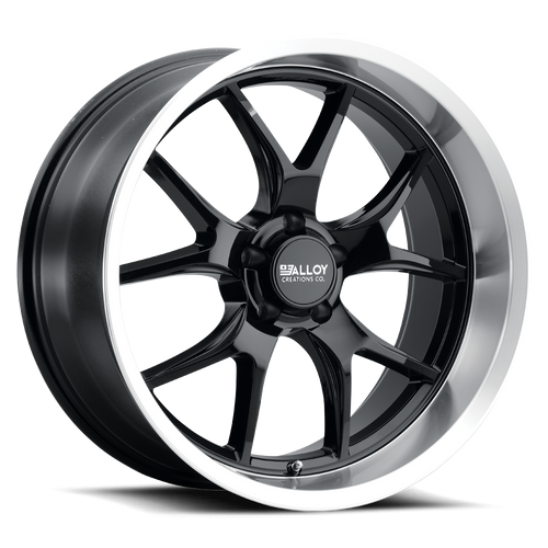 Alloy Creations Ac525 Wheels Rims 17x7 5x127 Gloss Black Machined Lip 0mm | 525AA-1770J0