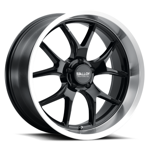 Alloy Creations Ac525 Wheels Rims 20x8.5 5x120 Gloss Black Machined Lip 0mm | 525AA-2085I0