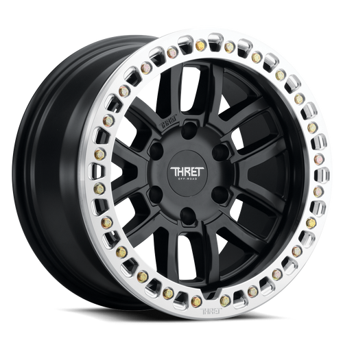 Thret Offroad Maze 602 Wheels Rims 17x9 6x139.7 Matte Black W/ Machined Ring -14mm | 602F-1790U-14