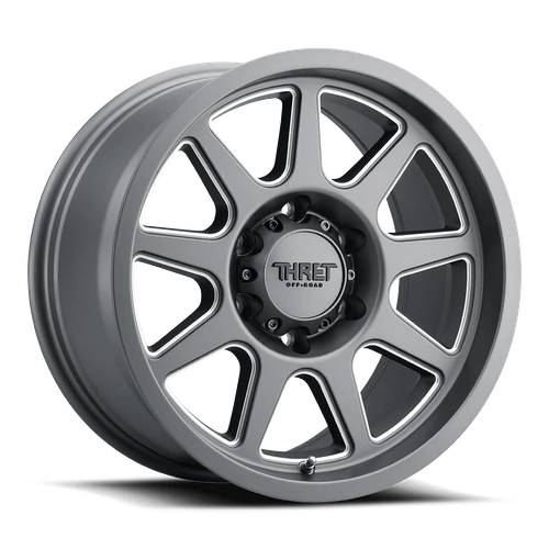 Thret Offroad Flood 705 Wheels Rims 18x9 8x165.1 Satin Gray Milled 18mm | 705ND-1890V18
