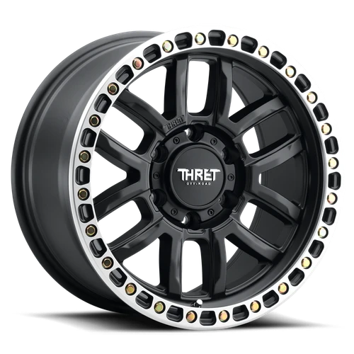 Thret Offroad Simulated 707 Wheels Rims 20x9 6x139.7 Matte Black W/ Machined Ring 0mm | 707FA-2090U0