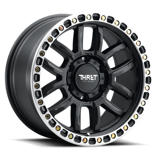 Thret Offroad Simulated 707 Wheels Rims 20x9 8x165.1 Matte Black W/ Machined Ring 18mm | 707FA-2090V18