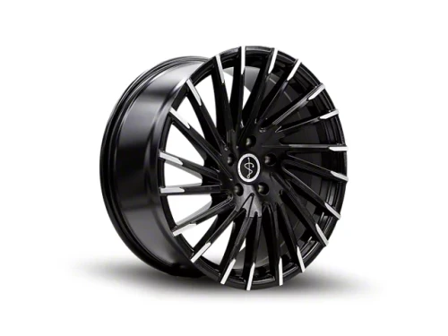 Sapphire Luxury Alloys Sx06 Wheels Rims 22x9 5x112 Gloss Black Machined 35mm | SX06AB-2290E35