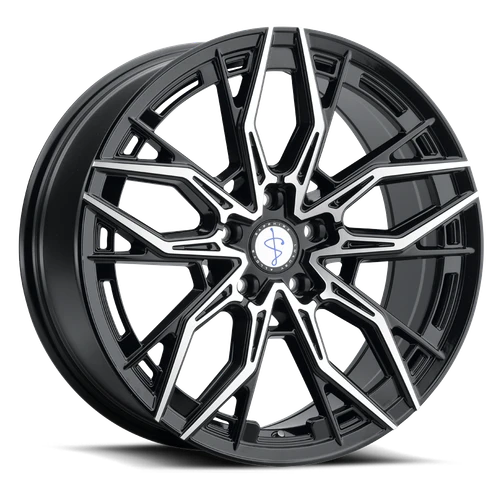Sapphire Luxury Alloys Sx07 Wheels Rims 20x9 5x120 Gloss Black Machined 35mm | SX07AB-2090H35