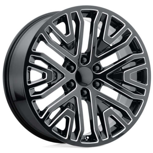American Replica ARW02 Wheels Rims 22x9 6x139.7 Gloss Black Milled 28mm | ARW02-229069GBM