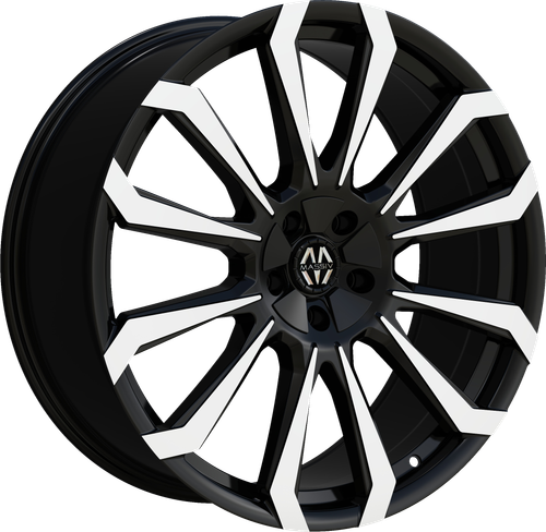 Massiv 929 Wheels Rims 20x8.5 5x110 5x115 Black Machined 35mm | MAS929-2891BM