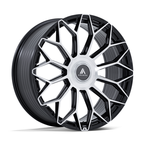 Asanti AB051 Envoy Wheels Rims 22x9 Blank Custom Drilled Gloss Black w/ Machined Face 20mm | AB051BD22900020
