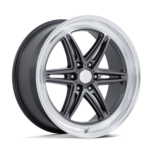 American Racing AR953 Groove 6 Drag Wheels Rims 20x9.5 6x139.7 Anthracite w/ Diamond Cut Lip 25mm | AR953AD20956125