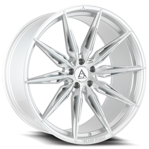 Azad AZFF02 Wheels Rims 22x10.5 Blank Custom Drilled Brushed Silver 40mm | AZFF0222105BLANK+40BR/S