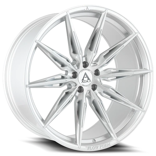 Azad AZFF02 Wheels Rims 22x9 Blank Custom Drilled Brushed Silver 35mm | AZFF02229BLANK+35BR/S