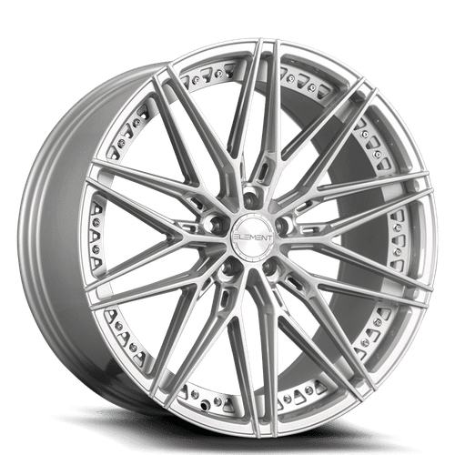 Element ELFF02 Wheels Rims 22x9 Blank Custom Drilled Brushed Silver 15mm | ELFF02229BLANK+15BR/S