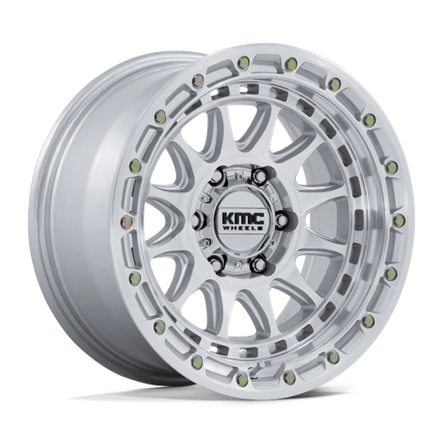 KMC KM556 Crux Wheels Rims 20x10 8x170 Gloss Silver w/ Machined Face -18mm | KM556SD20108718N