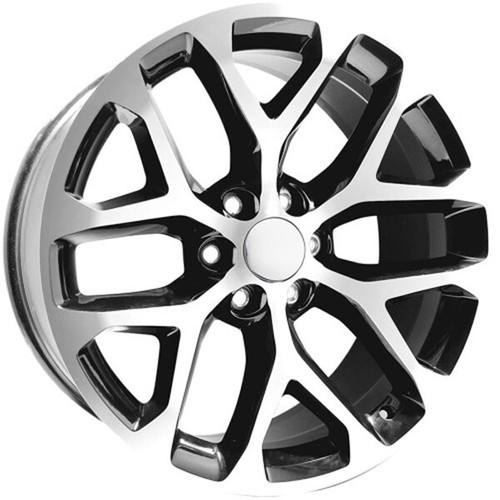 Performance Replicas PR177 Wheels Rims 24x10 6x139.7 Gloss Black w/ Machined Face 24mm | PR177BD24106124