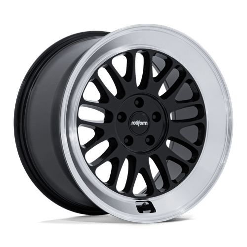 Rotiform RC214 SCP Wheels Rims 18x8.5 5x120 Gloss Black w/ Diamond Cut Lip 35mm | RC214BE18855235