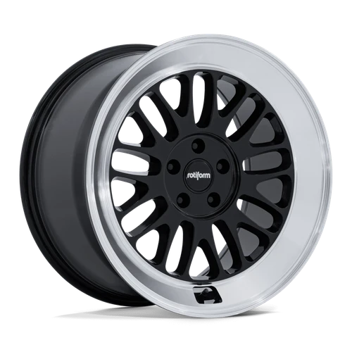 Rotiform RC214 SCP Wheels Rims 18x8.5 5x100 Gloss Black w/ Diamond Cut Lip 35mm | RC214BE18855M35