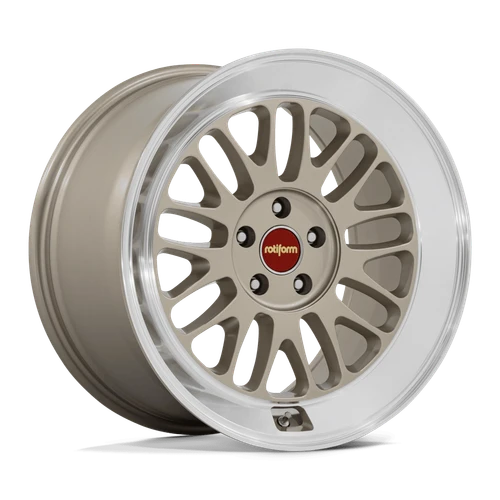 Rotiform RC214 SCP Wheels Rims 19x10.5 5x130 Matte Gold w/ Diamond Cut Lip 45mm | RC214GE19055Q45