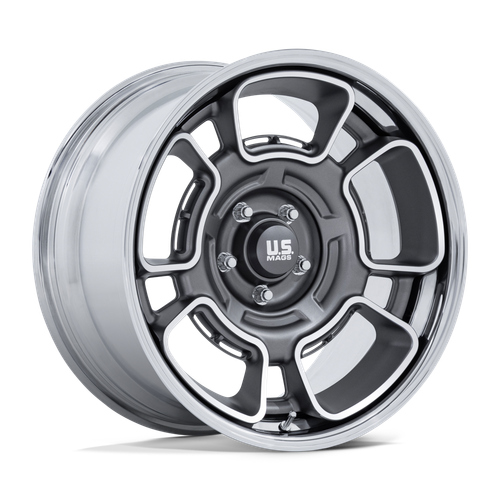 US Mags UC147 Flagstaff Wheels Rims 20x10 Blank Custom Drilled Anthracite w/ Machined Face And Chrome Lip 6mm | UC147AD20100006