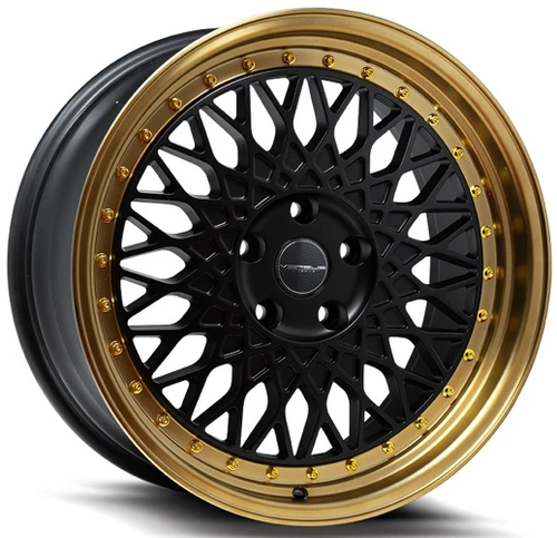 Versus VS08 Wheels Rims 17x8 5x120 Matte Black With Bronze Lip 35mm | VS081785120+35MATTEBLACK/BL