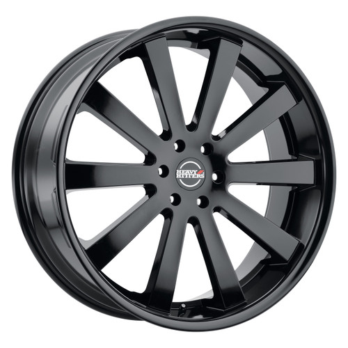 Heavy Hitters HH10 Wheels Rims 24x10 Blank Custom Drilled Onyx Black 15mm | HH10-2410Z15LOB