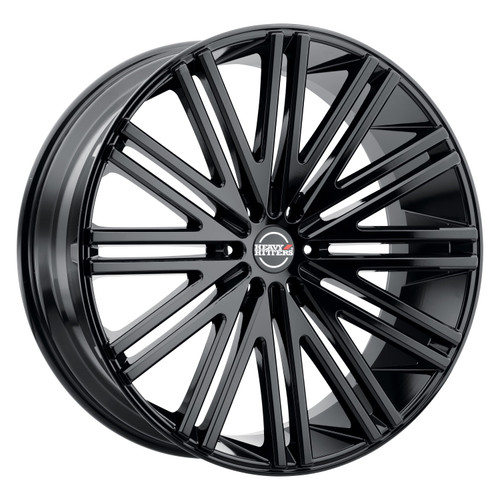 Heavy Hitters HH12 Wheels Rims 24x10 Blank Custom Drilled Onyx Black 15mm | HH12-2410Z15LOB