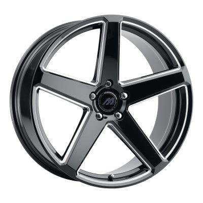 Mach MF.15 Wheels Rims 20x10.5 Blank Custom Drilled Gloss Black Milled w/ Undercut 25mm | MF15-2015Z25FGBMX
