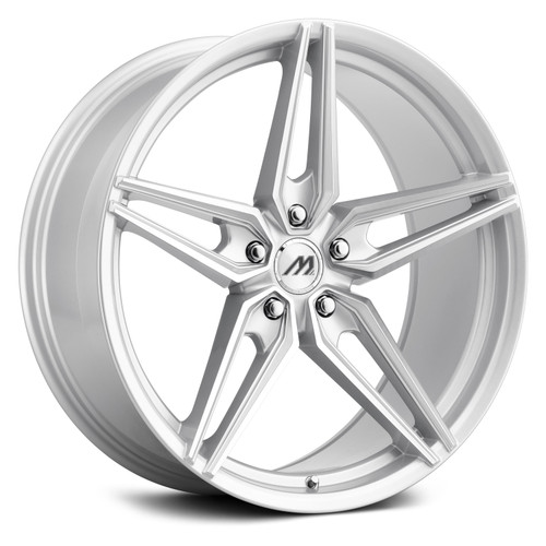Mach MF.2 Wheels Rims 20x10.5 Blank Custom Drilled Arctic Silver w/ Machined Face And Milling 20mm | MF2-2015Z20FASFX
