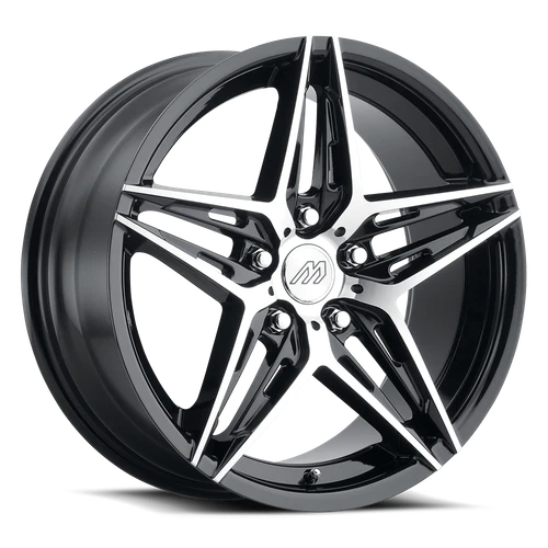 Mach MP.56 Wheels Rims 18x8 5x114.3 Gloss Black w/ Machined Face 42mm | MP56-1880LL42FGBMF