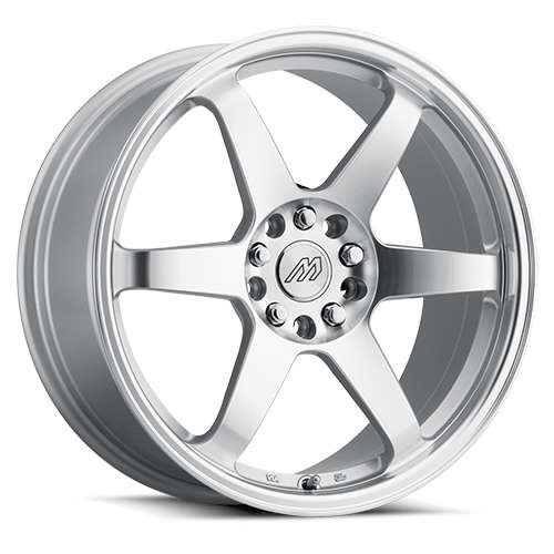 Mach MP.60 Wheels Rims 17x7.5 4x100 4x114.3 Arctic Silver w/ Machined Face And Lip 38mm | MP60-1775B38FASFL