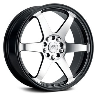 Mach MP.60 Wheels Rims 18x8 5x114.3 5x120 Gloss Black w/ Machined Face 35mm | MP60-1880L35FGBMF