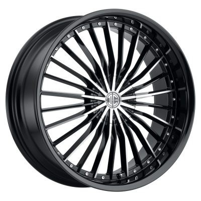 2Crave No.26 Wheels Rims 22x8.5 5x115 5x120 Gloss Black w/ Machined Face 10mm | N26-2285Q10JB