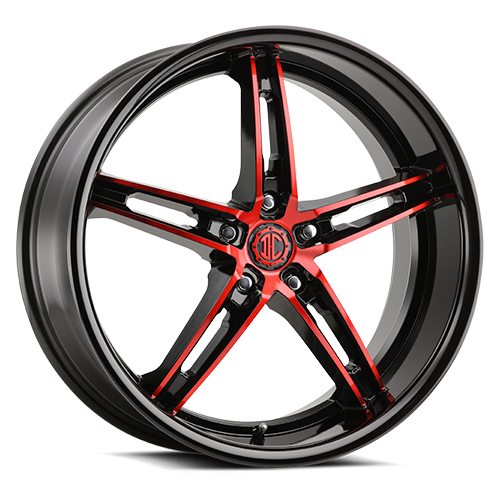 2Crave No.38 Wheels Rims 20x9 5x114.3 Gloss Black w/ Red Face 35mm | N38-2090LL35JRF