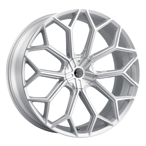 2Crave No.42 Wheels Rims 26x10 Blank Custom Drilled Platinum Silver Machined 15mm | N42-2610Z15MSFXD