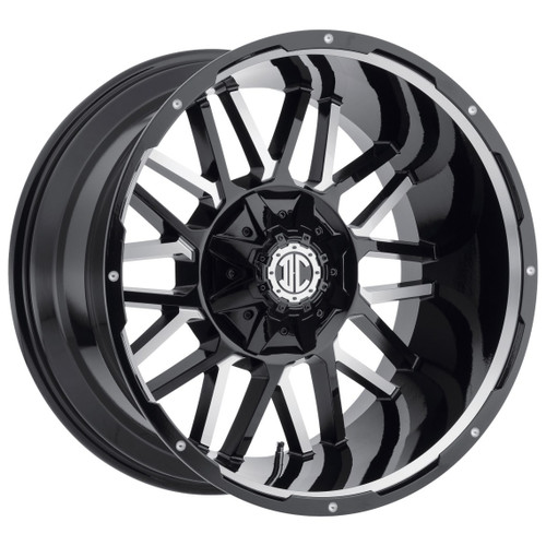 Xtreme NX-12 Wheels Rims 22x12 Blank Custom Drilled Midnight Black Milled With Undercut -44mm | NX12-2212ZS-44PBXG