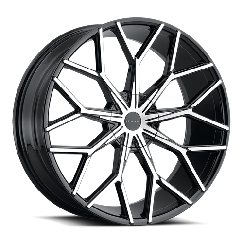 Prive Lux PL.9 Wheels Rims 20x8.5 Blank Custom Drilled Gloss Black w/ Machined Face 35mm | PL9-2085Z35JB