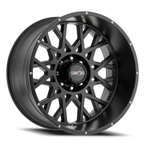 Vision Rocker 412 Wheels Rims 22x12 8x170 Satin Black -51mm | EC 412-22270SB-51