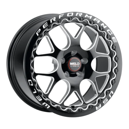 Weld Street Performance Solana Beadlock Wheels Rims 15x10 5x115 Gloss Black Milled 22mm | S910B0071P22