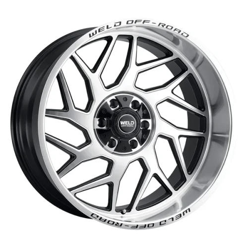 Weld Off-Road Fulcrum Wheels Rims 22x12 8x180 Gloss Black Machined -44mm | W11822018475