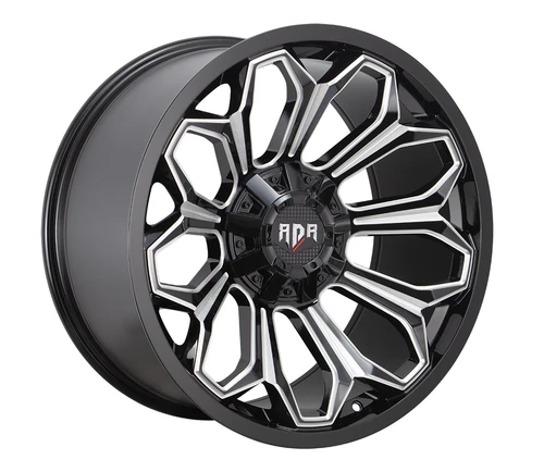 Red Dirt Road RD52-M Wheels Rims 20x10 5x127 5x139.7 Gloss Black w/ Milled Windows and Machined Face -18mm | WRDW052S32O39P061F056C23