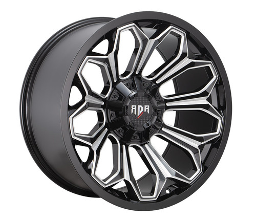 Red Dirt Road RD52-M Wheels Rims 20x10 6x135 6x139.7 Gloss Black w/ Milled Windows and Machined Face -18mm | WRDW052S32O39P077F056C28