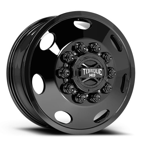 Torque Dually TW612F Revolver Wheels Rims 20x8.25 10x225 Gloss Black 134mm | TW612F-20822505+134