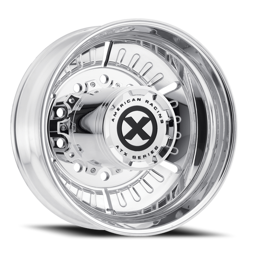 Atx Ao403 Roulette Dually Wheel 22.5x8.25 10x285.75 Polished -168mm - MINIMUM PURCHASE OF 4 WHEELS | AO40322510102