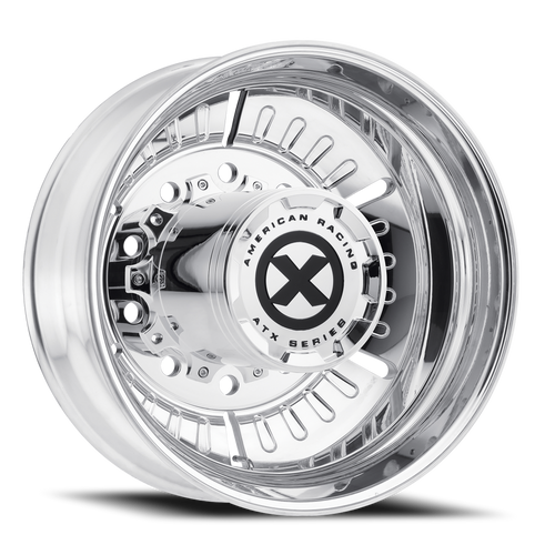 Atx Ao403 Roulette Dually Wheel 24.5x8.25 10x285.75 Polished -168mm - MINIMUM PURCHASE OF 4 WHEELS | AO40324510102