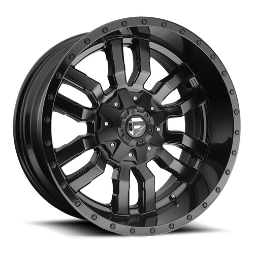 Fuel D596 Sledge Wheel 20x10 5x139.7 & 5x150 Matte Black w/ Gloss Black Lip -18mm - FREE T-SHIRT INCLUDED! | D59620007047