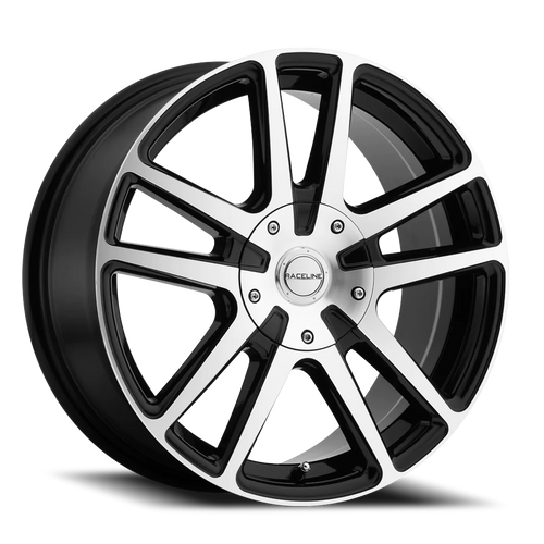 DOORBUSTER PRICING! - Raceline 145M Encore Bmf Wheel 18x8 5x108 & 5x114.3 Black Machined 40mm - FREE T-SHIRT INCLUDED! | 145M-88092+40