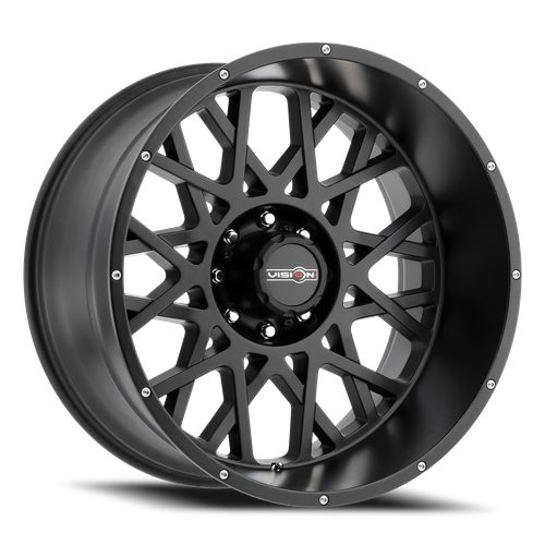 Vision Rocker 412 Wheel 20x9 8x180 Satin Black 12mm | 412-2987SB12