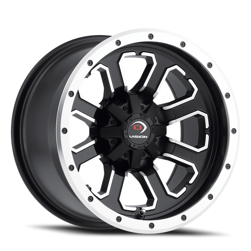 Vision Commander 548 Atv Utv Wheel 14x8 4x110 Matte Black Machined Face -10mm | 548-148110MBMF4