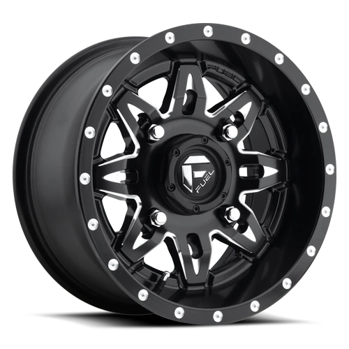 Fuel D567 Lethal Atv Utv Wheel 14x7 4x156 Matte Black Milled 13mm - FREE T-SHIRT INCLUDED! | D5671470A544